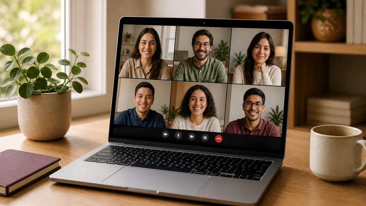 Personas adultas participan en un encuentro virtual de Mente Viva.