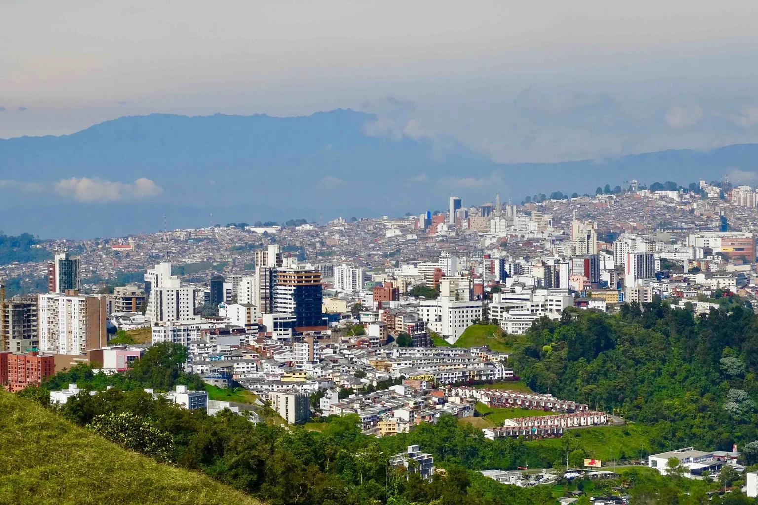 Vista panorámica de Manizales, Colombia.